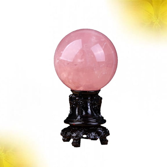 FELTECHELECTR 1PC Crystal Ball with Base Decor Chic Style for Home and Office Use