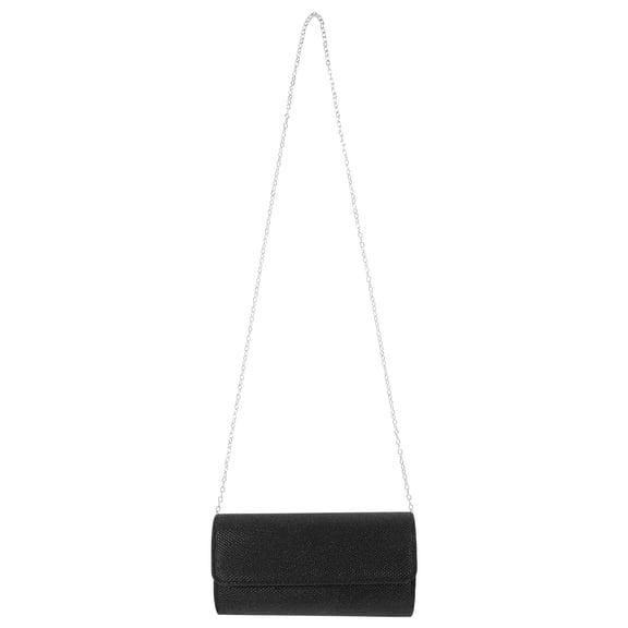 FELTECHELECTR 1Pack Black Envelope Shape Handbag for Women Suitable for Weddings