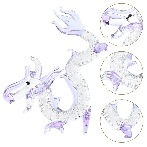 FELTECHELECTR 1Pack Crystal Dragon Figurine Decoration For Collectors And In Living Room