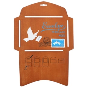 FELTECHELECTR cute envelopes Wooden Envelope Making Template Brown 1Pcs Greeting Card Design for Special Occasions