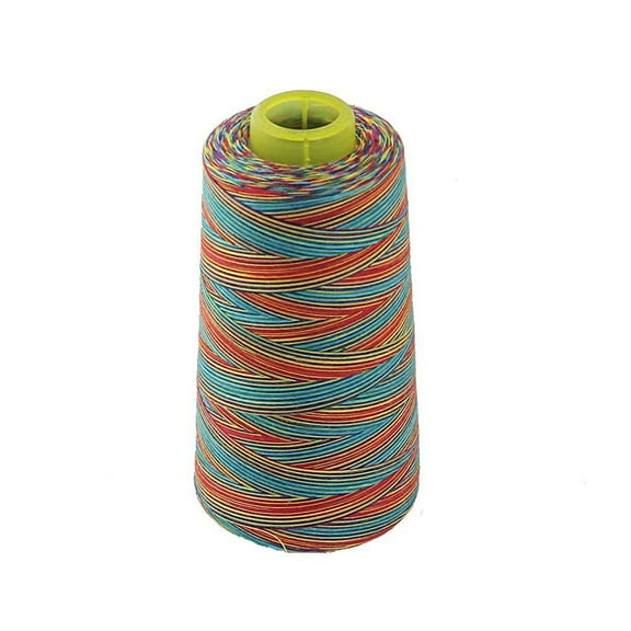 FELTECHELECTR 1Pack Heavy Duty Thread For Sewing Machine Multi Colored 3000 Yards Spool of Jeans 40S 2
