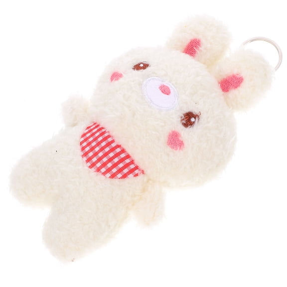 FELTECHELECTR 1Pack Tiny Stuffed Rabbit Plush Keychain for Car Keychain Cute present