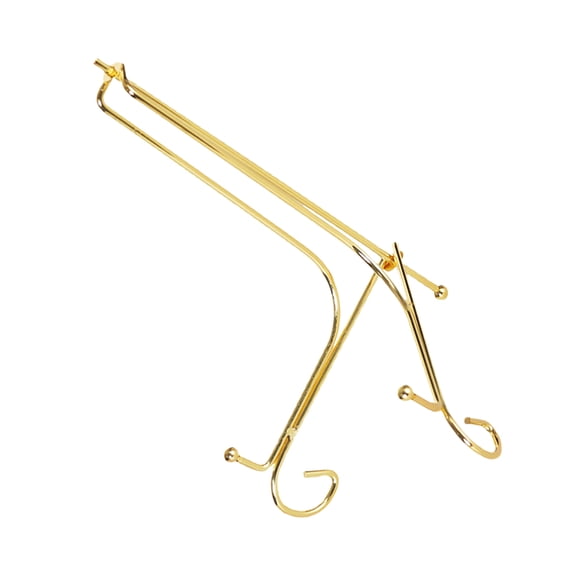 FELTECHELECTR Tabletop Clock Holder Display Rack Golden Metal 1PC