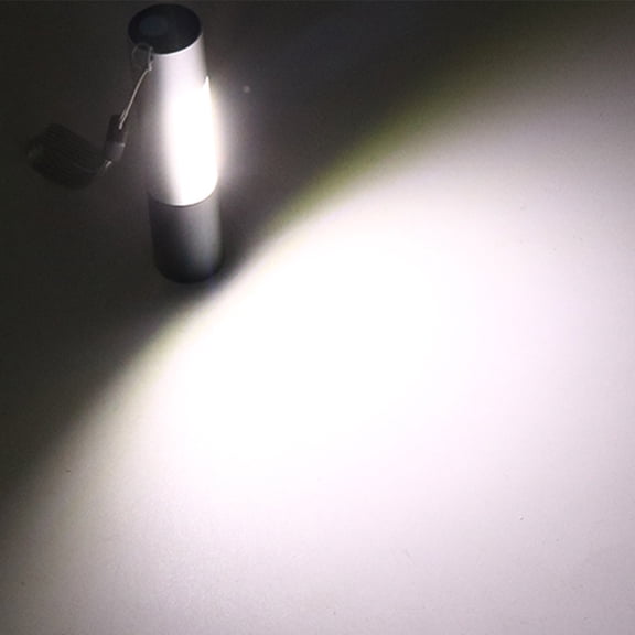 FELTECHELECTR 1 Piece Portable Aluminum Alloy Flashlight, USB Rechargeable, Adjustable , Black Handheld Torch Light