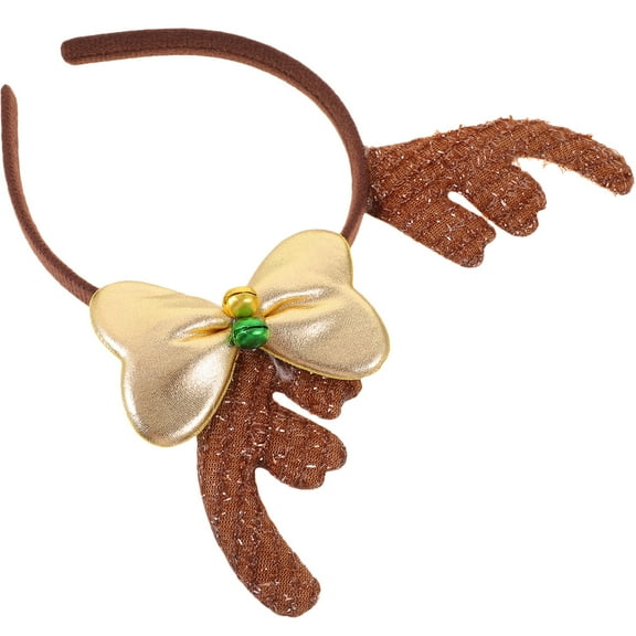 FELTECHELECTR 1Pcs Antler Headband Deer Antler Headdress Classic Xmas Elements For Party And Christmas Celebration