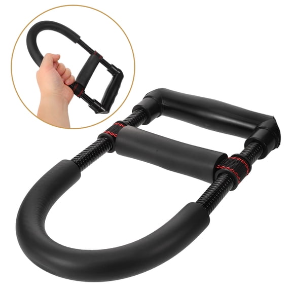 FELTECHELECTR Black ABS Wrist Grip Strengthener Training Tool for Hand and Forearm Exercise 11.8x5.5x1.1 Inches