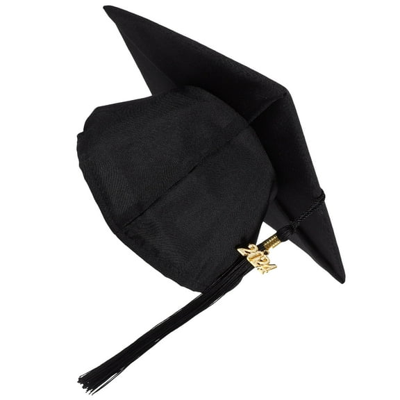 FELTECHELECTR 1Pcs Black Polyester Graduation Cap for Events with Comfortable Fit 9.1x9.1x5.1in