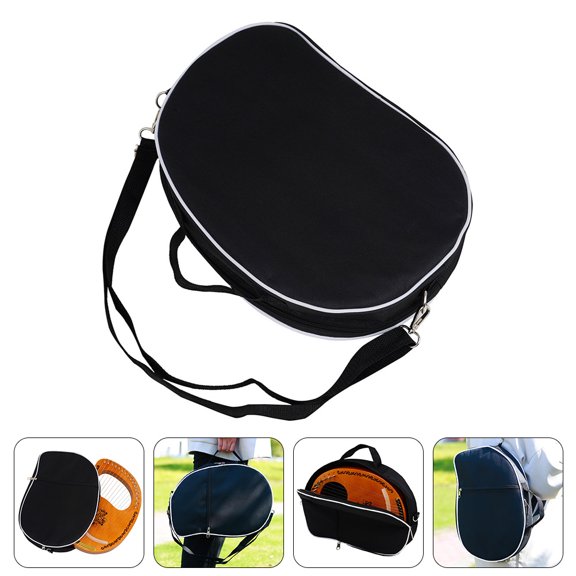 FELTECHELECTR 1Pcs Black Rectangular Lyre Harp Bag for Outdoor Use and Storage with Oxford Cloth