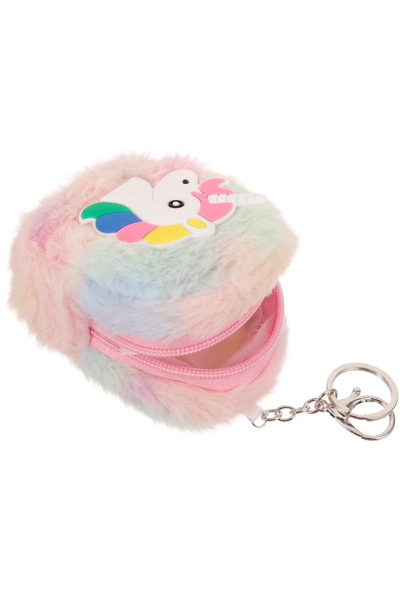 1Pcs Coin Wallet for Women Cute Unicorn Shape Plush Pouch for Keys Coins Earphones