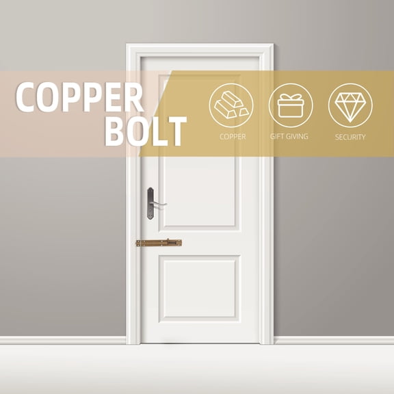 FELTECHELECTR 1Pcs Copper Door Latch for Homeowners and Property Managers with Sliding Lock