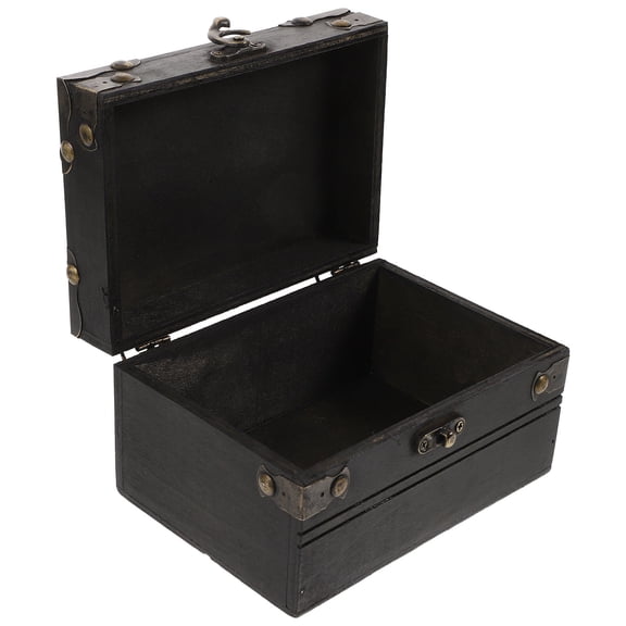 FELTECHELECTR 1Pcs Decorative Pirate Chest for Photo Shooting Props and Storage Container 11.8x4.2x3.5in