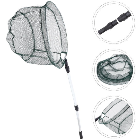 FELTECHELECTR Aquarium Mesh Net Olive Green Foldable Handle Safe for Fish Tank Use