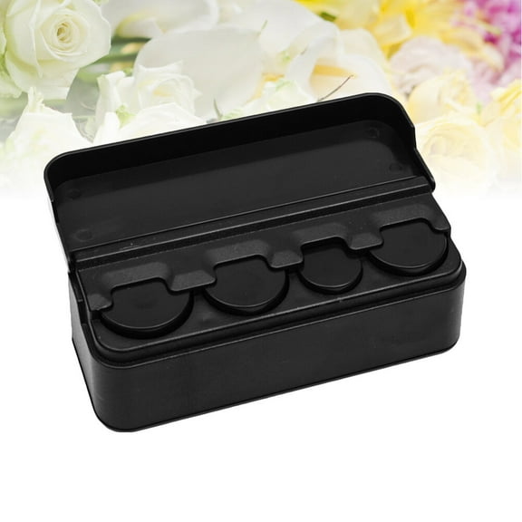 FELTECHELECTR 1Pcs Mini Black Plastic Change Dispenser for Men and Women Currency Storage Box 4.5x1.6x1.4in