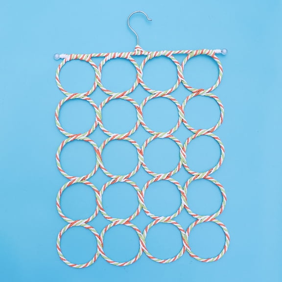 FELTECHELECTR Multifunctional Scarf and Accessory Rack with Paper Rattan, 1-Piece Home Storage Organizer and Display Stand