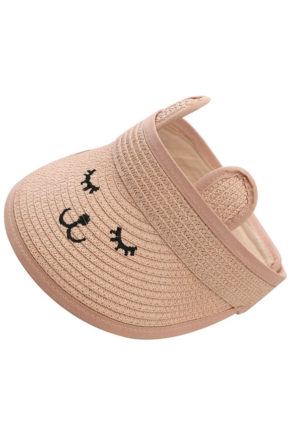 1Pcs Pink Sun Visor Hat for Women Sun Protection Wide Brim Spring Autumn