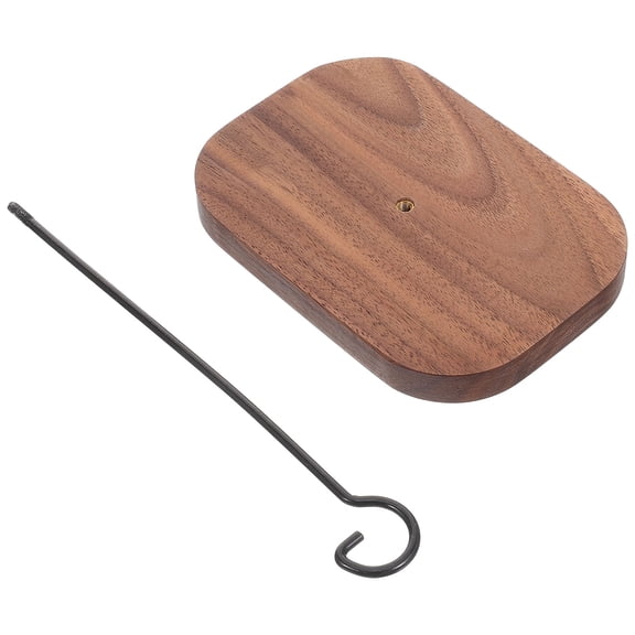 FELTECHELECTR Wooden Planter Hanger with Wind Chime Hook, 5.7x3.9x2.8in, 1 Piece for Indoor Outdoor Use