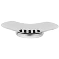thumbnail image 1 of FELTECHELECTR 1Pcs Round Soap Dish Silver 304 Stainless Steel Draining Tray Bathroom Kitchen, 1 of 8