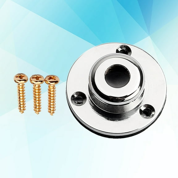 FELTECHELECTR 1Pcs Silver Zinc Alloy Guitar Strap Button for Acoustic Guitars and Accessories