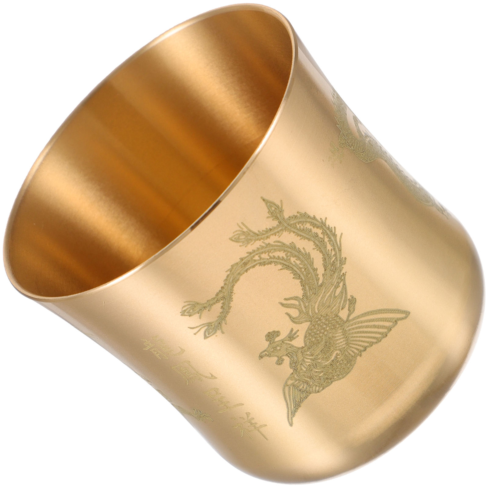 FELTECHELECTR Vintage Tea Cup Copper Golden 1Pack 2.20X2.16X2.16in ...