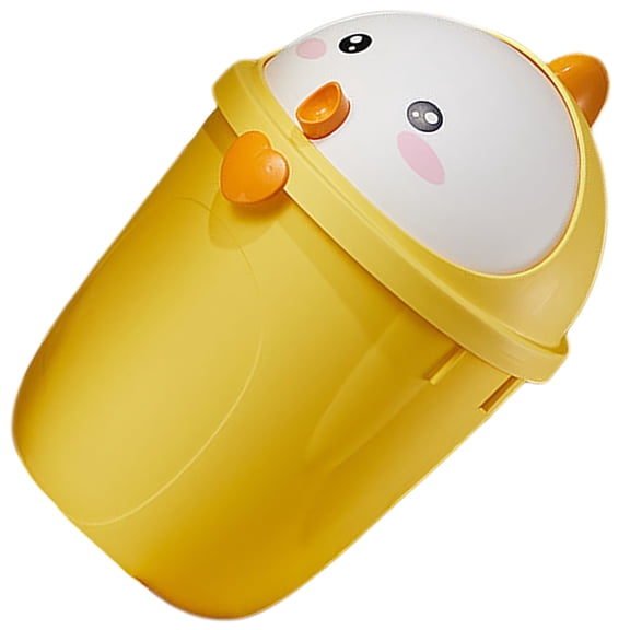FELTECHELECTR 1Pcs Trashcan With Lid For Bedroom Yellow 35X24X24Cm