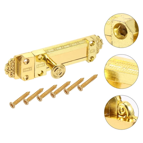 FELTECHELECTR 1Pcs Vintage European Zinc Alloy Slide Door Bolt Barrel Latch For Security Lock Hardwares 11.8x1.06x0.98in
