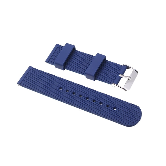 FELTECHELECTR Men Watch Band Dark Blue Silicone 1Set 7.4x0.8in