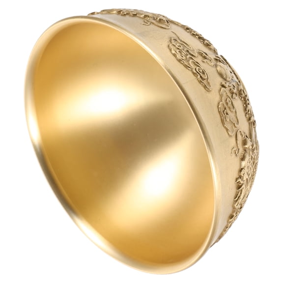 FELTECHELECTR 1Set Artistry Copper Bowl for Attract Wealth and Good Luck Symbol