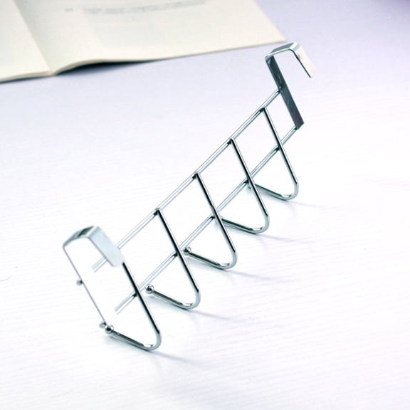 FELTECHELECTR Stainless Steel Bathroom Door Hooks Set, Horizontal Strip, Wall Mounted Organizer 24x8.5x2.5CM