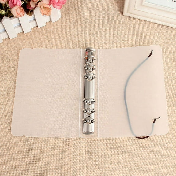 FELTECHELECTR 1Set Binder for Important Documents Beige A5 Round Rings for Professionals Document Protection