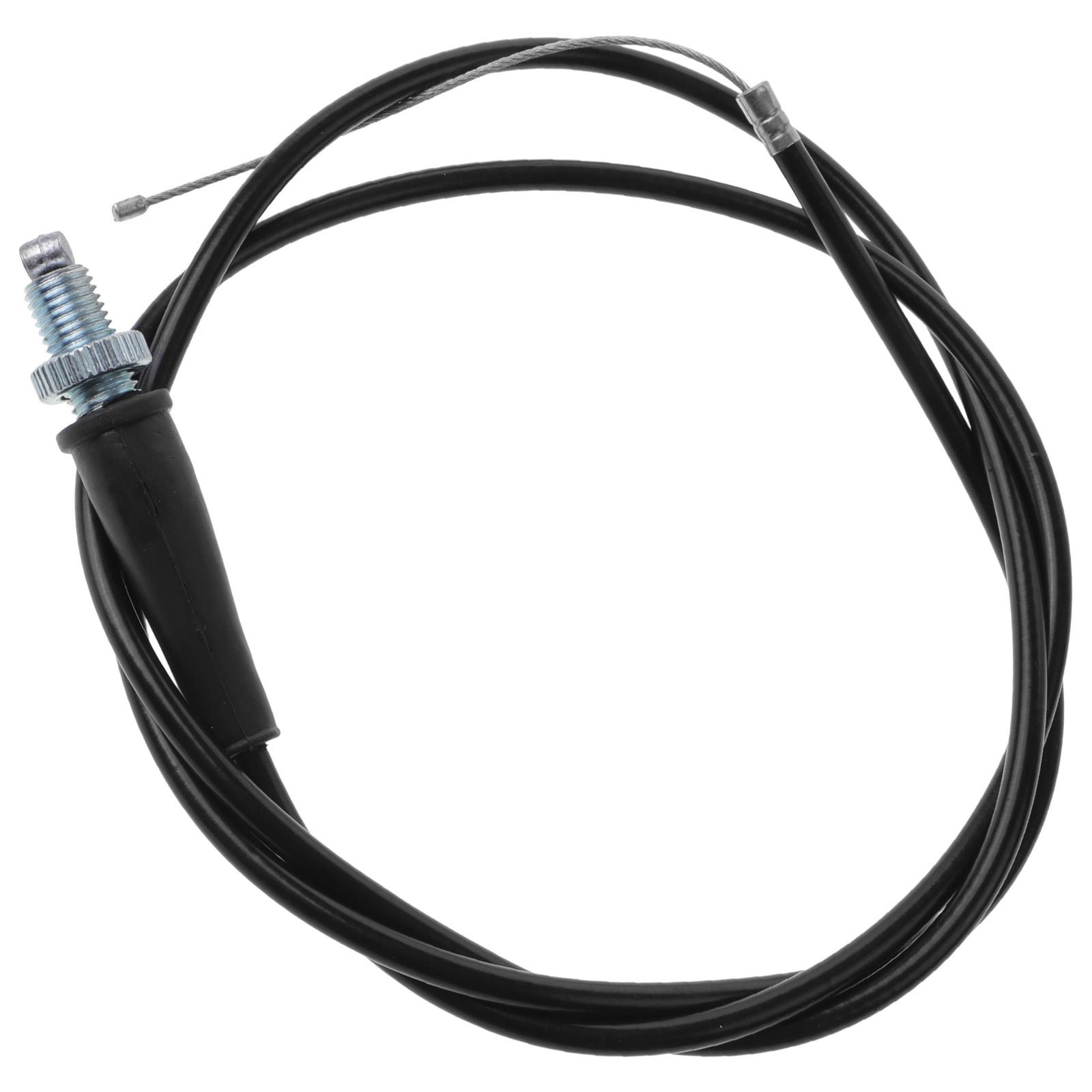 FELTECHELECTR 1Set Black Stainless Steel Replacement Throttle Cable for Motorcycle Accessory 12.6x0.8x0.8in