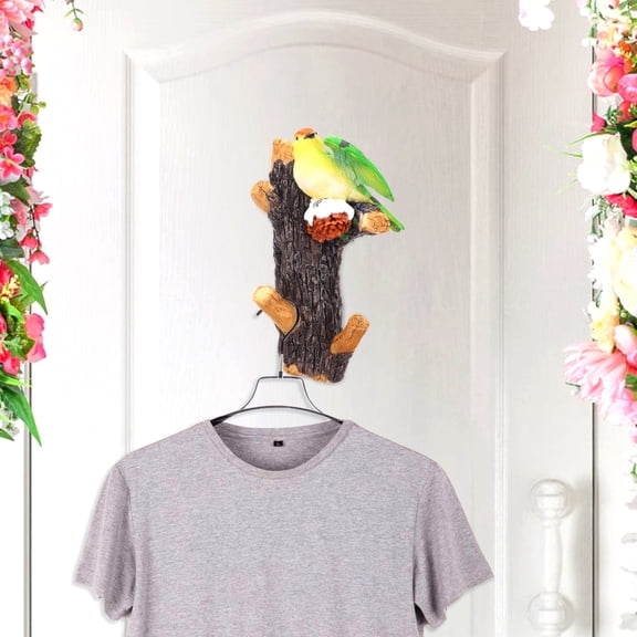 FELTECHELECTR 1Set Branch Shape Dark Brown Resin Hooks for Key Hanging and Clothes Hanging Wall Hook 11.4x4.3in