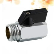 FELTECHELECTR Brass Ball Valve Plated Silver, Shut-Off, Easy Quarter-Turn, Air Oil Water Control, for Garden