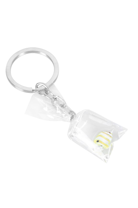 1Set Funny Keychain Resin Water Bag Shape Key Organizer Youth