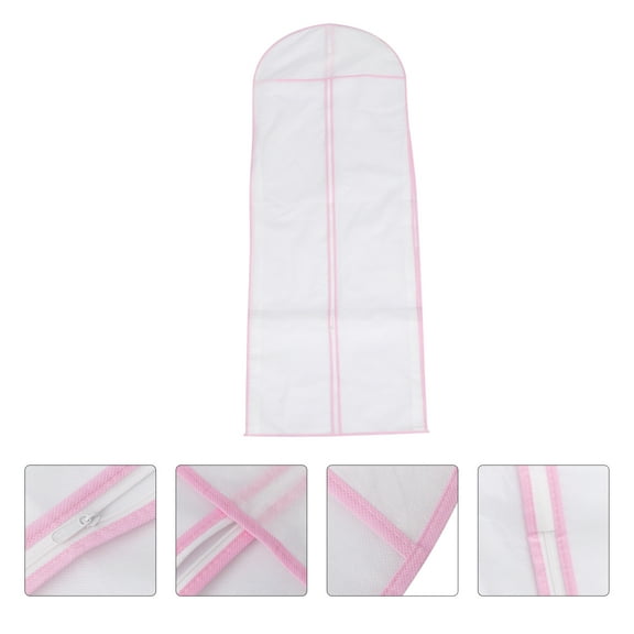 FELTECHELECTR Wedding Dress Storage Bag with Nonwoven Fabric Garment Cover, 58.3 x 23.6 x 0.4 Inches, 1 Piece