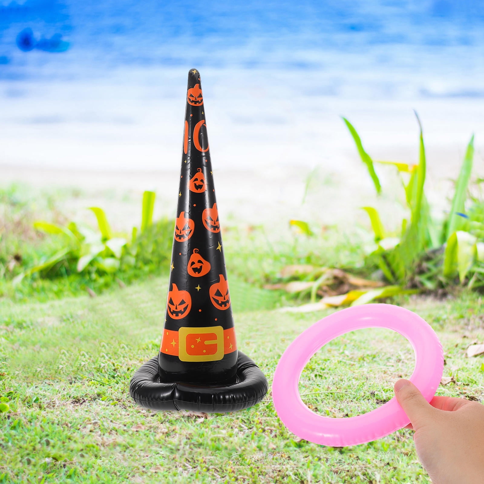 FELTECHELECTR 1Set Inflatable Hat Toss Game Toy Multi-colored Witch Hat ...