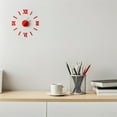thumbnail image 1 of FELTECHELECTR 1Set Modern Design Square Acrylic Wall Clock Red Color 23.6 Inch For Home Living Room Decor, 1 of 8