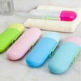 thumbnail image 1 of FELTECHELECTR Travel Toothbrush Containers Toothbrush and Toothpaste Storage Travel Wash Case Pink 1Set, 1 of 8