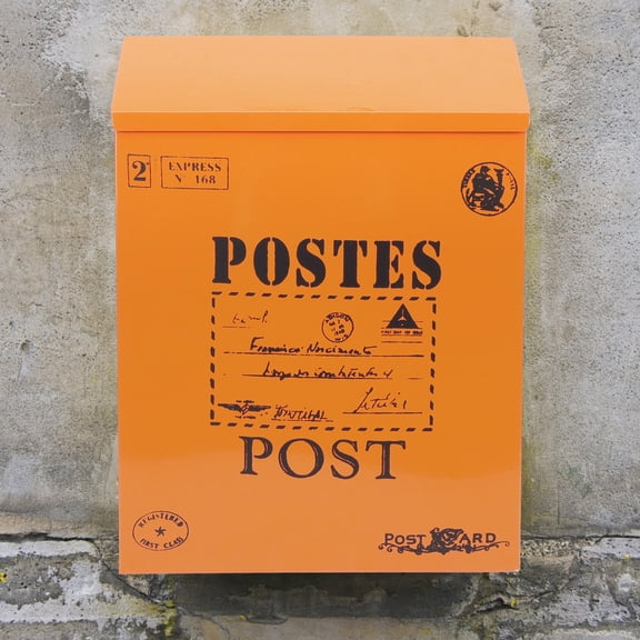 FELTECHELECTR 1Set Rectangular Lockable Mailbox for Home Use Vintage Style 11.5x8.5in