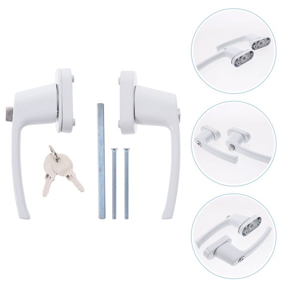 FELTECHELECTR White Lever Door Lock with Strong Pull Resistance, Standard Size, Easy to Install, Security Hardware