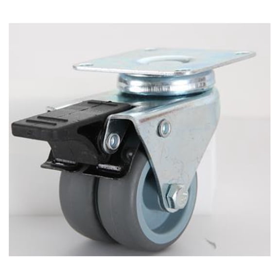 FELTECHELECTR 1Set Swivel Caster Wheels TPR Iron Steel Heavy Duty For Workshop Garage Warehouse 7 5 x 7 5 x 5cm