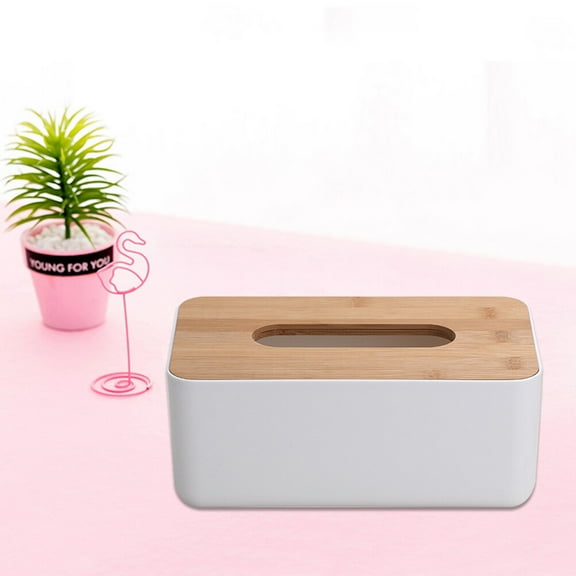FELTECHELECTR Kitchen Tissue Holder Tissue Holder Rectangular White 1Pack