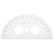 FELTECHELECTR angle measurement tool Transparent Plastic 4.9 in Semi-Circle Protractor Ruler 1 Set