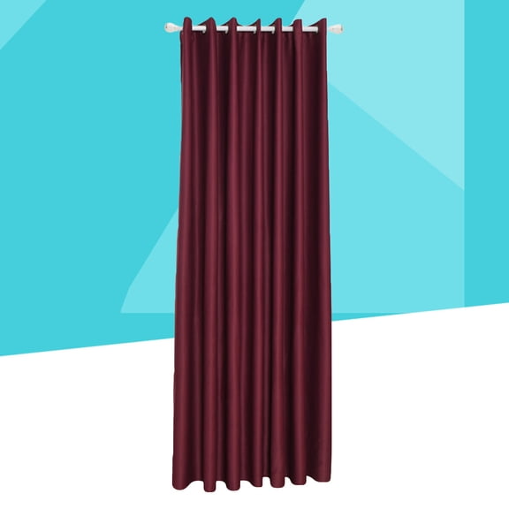 FELTECHELECTR 1Set Wine Red Textured Blackout Curtains For Living Room Curtains Blackout With Privacy Protection