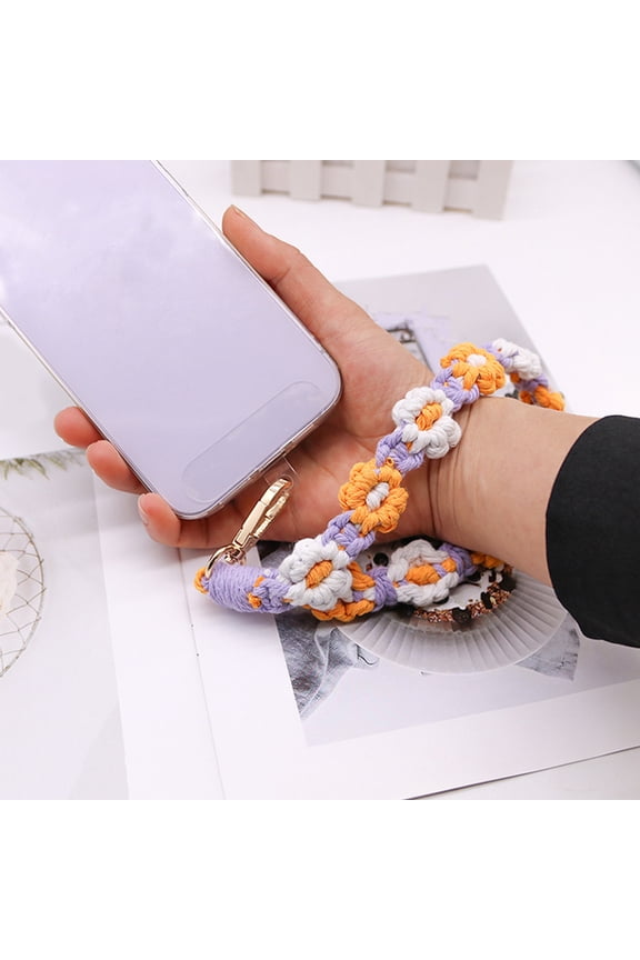 1Set Wrist Keychains For Women Handmade Weaving Cotton Thread