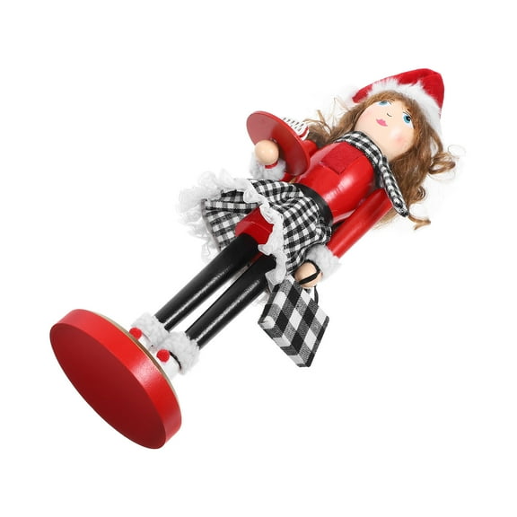 FELTECHELECTR 1Set Xmas Desktop Nutcracker Wooden Figurine Multi Colored for Women and Families present Giving