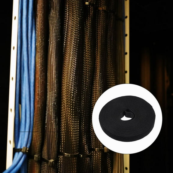 FELTECHELECTR 2 Rolls Rectangular Blending Cable Tie Adjustable Tie Wrap for Organizing Cables