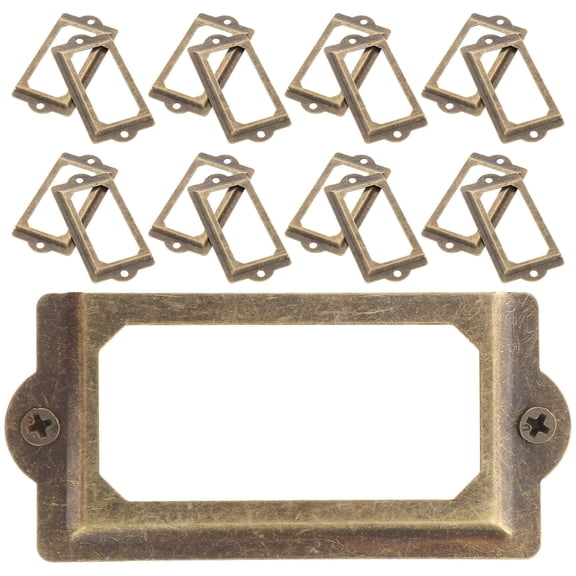 FELTECHELECTR 2 Sets Cup Drawer Label Holder Black Fine Workmanship Retro Style