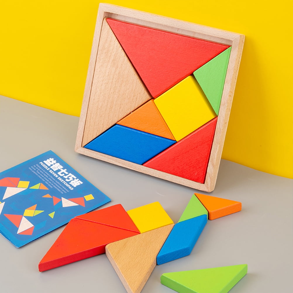 FELTECHELECTR 2 Sets Tangram Educational Toy for Kids Square Shape