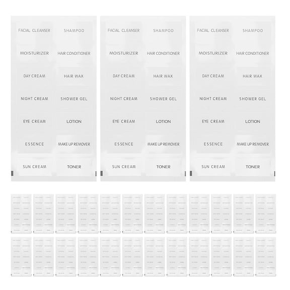 FELTECHELECTR 20 Sheets Labels for Travel Size Bottles for Toiletry Identification for Women