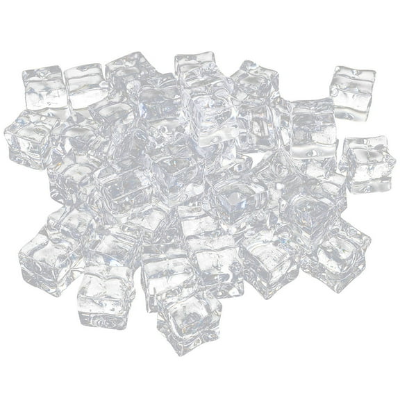 FELTECHELECTR 200Pcs Reusable Fake Ice Cubes for Restaurant Decor and Bar Decor Transparent Acrylic